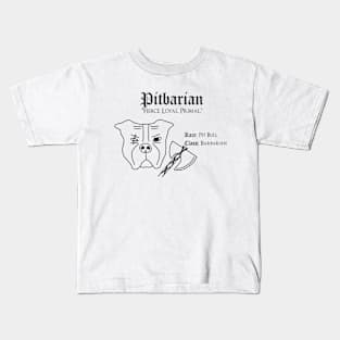 RPG Dog Class - Barbarian (Pitbarian) Kids T-Shirt